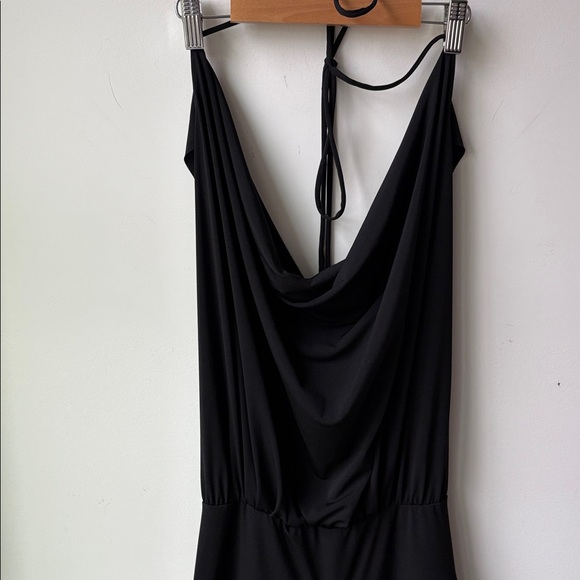 Julian Chang Lola Halter Neck Wide Leg Jumpsuit in Black Formal Dressy Size M - Picture 4 of 11